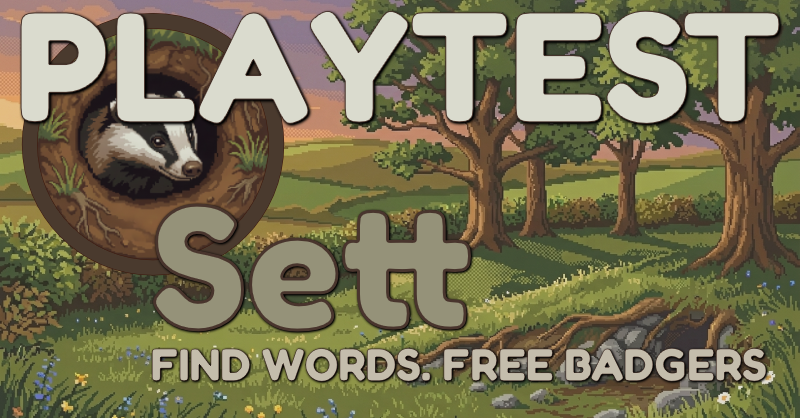 Sett. find words. free badgers